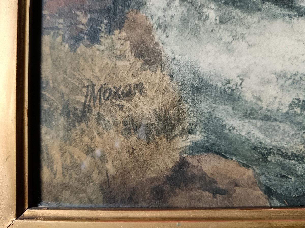 Large Antique Scottish Coastal Watercolour 